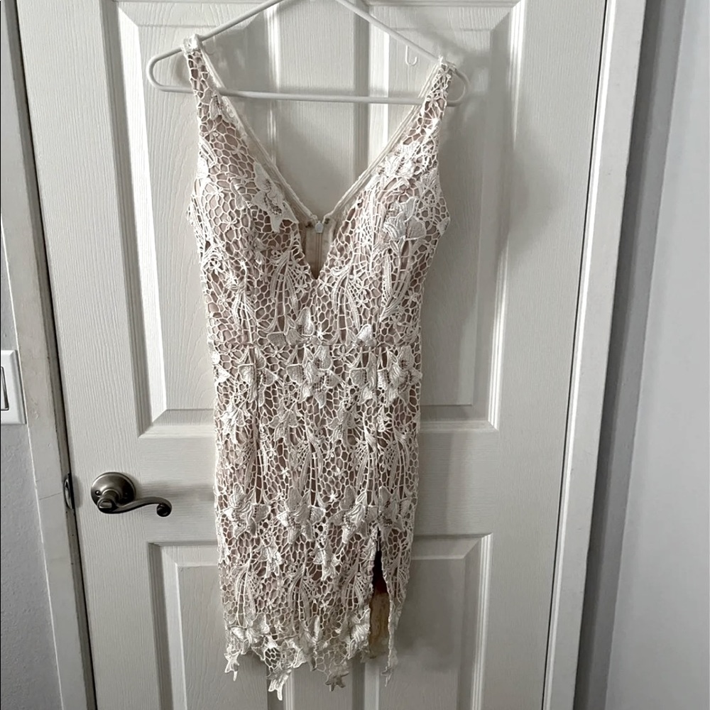 Ivory Crochet Minidress